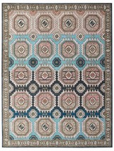 New Akro Multi Mumluk Pattern Handmade Tufted 100% Woolen Area Rugs &amp; Carpet - £431.93 GBP