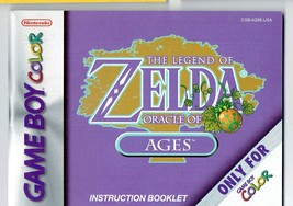 Nintendo Gameboy Color Zelda Oracle Of Ages Instruction Manual Rare HTF - £58.17 GBP