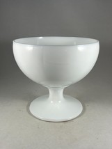 Vintage Indiana Milk Glass Pedestal Bowl 5&quot; Diameter - Modern Lines MCM - £11.20 GBP