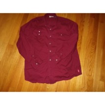 Vintage Wrangler 2 button pocket shirt L cotton polyester spandex EUC - $12.60