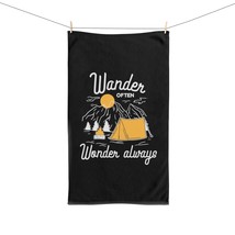 Weekend warrior hand towel wander often wonder always thumb200