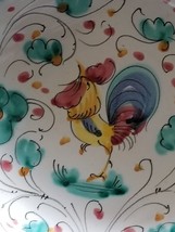 Vintage Italy 1298 ~ Ceramic Painted Rooster ~Three (3) Compartment Serv... - £29.41 GBP