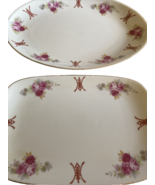 Vintage Japanese Oblong and Oval Porcelain Serving Plates, Rose &amp; Fish P... - $14.24