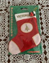 Stravina 2002 Personalized Miniature Christmas Stocking VICTORIA 5 In  B... - £8.28 GBP