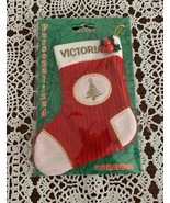 Stravina 2002 Personalized Miniature Christmas Stocking VICTORIA 5 In  B... - £8.35 GBP