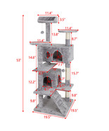 Cave Ladders 53&quot; Cat Tree Scratching Post Condo Tower Activity Playhouse - £68.53 GBP
