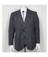 Vintage Pendleton Sports Jacket Mens 44 Western Cut Tweed Coat Suede Pat... - $163.18