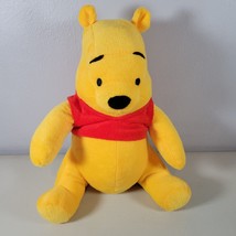 Disney Winnie the Pooh Plush Bear 11&quot; Tall With Red Shirt - $10.98