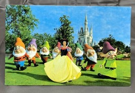 Vintage Walt Disney World Snow White And The Seven Dwarfs Postcard - £5.24 GBP