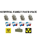 Family Survival 4 Pack - Czech M10 Gas Masks - Hi-Risk Disease Kits and ... - £237.94 GBP