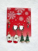Xmas In July!! 4 Pr Asst Gold Christmas Earrings Reduced!! - £7.09 GBP
