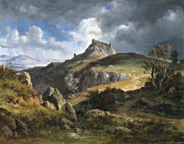 Ruins of Canossa by F. Preller. Landscape Art Giclee - $8.59+