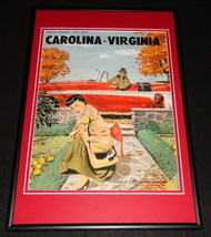 1957 North Carolina vs Virginia Football Framed 10x14 Poster Official Repro B - £38.75 GBP