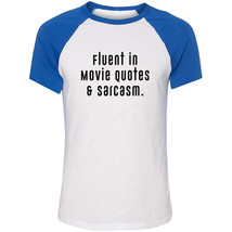 Fluent in Movie Quotes Sarcasm Humour T-shirt Mens Womens Graphic Tee Sl... - £13.91 GBP