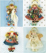 11&quot; Stuffed Americana Victorian Gardener Angel Doll Wall Hangings Sew Pattern - £10.54 GBP