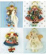 11&quot; Stuffed Americana Victorian Gardener Angel Doll Wall Hangings Sew Pa... - $11.99