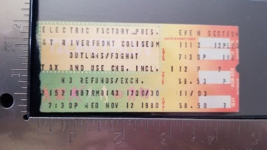 OUTLAWS / FOGHAT / JVZ - VINTAGE NOV 12 1980 CINCINNATTI, OH CONCERT TIC... - $26.02 CAD