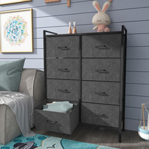 Chest Of Fabric Drawer Dresser 8 Bins Organizer Storage Tower Bedside - $144.16