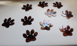 Paw Print (10 Pieces) - Metal Wall Art - Copper 5&quot; - £28.01 GBP