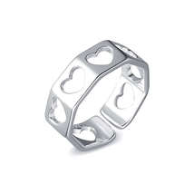 925 Sterling Silver Skeleton Love Plain Ring - £29.98 GBP