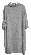 DOWNEAST GRAY SIZE XL  3/4 SLEEVE MOCK NECK SWEATER DRESS - $16.96