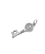 Saint Benedict Small Key (San Benito) Charm Pendant .925 Sterling Silver!! - $24.99