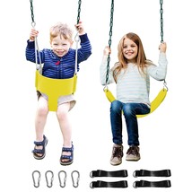 High Back Full Backet Toddler Swing And Swing Seat For Kids-2Pcs-With Ha... - £70.74 GBP