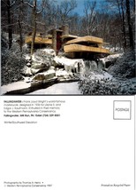 Pennsylvania Mill Run Fallingwater Frank Lloyd Wright Winter Vintage Postcard - £7.39 GBP