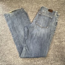 Banana Republic Jeans Womens 32x33 Blue Denim Distressed End Pant Leg Ca... - $33.02