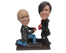Custom Bobblehead Perfect Wedding Proposal With Man On One Knee - Wedding &amp; Coup - £116.14 GBP