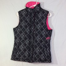 Fox Riders Company Vest Women&#39;s Medium Reversible Hot Pink and Gray Snap... - £14.82 GBP