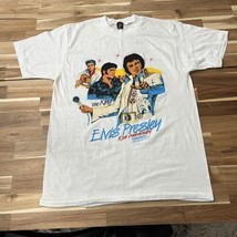 Vintage 80s 1987 Elvis Presley Single Stitch 10th Anniversary White T-Shirt XL - £29.80 GBP