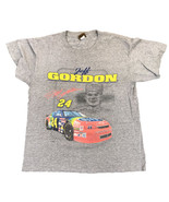 Vtg Nutmeg Mills Jeff Gordon T Shirt Size Large L NASCAR Schedule USA Ma... - £13.95 GBP