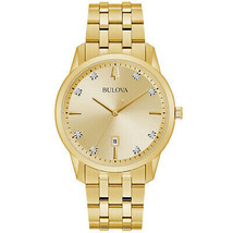 Bulova Men&#39;s Sutton Gold Dial Watch - 97D123 - £223.78 GBP