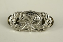 Vintage US Military Air Force Basic Supply And Fuels Badge Bright Silver Finish - $11.05