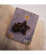 2 Star Brown Stars Swirl Lapel Pin - $13.50