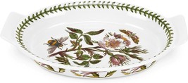 Portmeirion Botanic Garden Medium 9 Inch Oval Gratin Dish (Dog Rose), Porcelain - £48.72 GBP