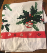Christmas Tablecloth Red/Green/White-Rare-SHIPS N 24 HOURS - $24.63