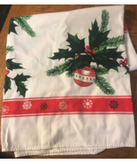 Christmas Tablecloth Red/Green/White-Rare-SHIPS N 24 HOURS - $33.79 CAD