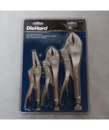 DieHard Locking Pliers Set Of 3 Lifetime Warranty 10&quot; 7&quot; Curved 6.5&quot; Nee... - £21.78 GBP