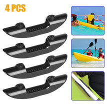 4PCS Kayak Marine Boat Paddle Clip Holder Watercraft Black Plastic Accessories - £17.39 GBP