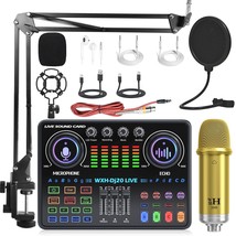 Portable Dj20 Mixer Sound Card With 48V Microphone For Studio Live Sound... - £150.44 GBP