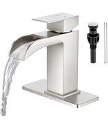 Wide Open Spout Waterfall Bathroom Faucet Single Handle,Single Hole Bath... - $24.74