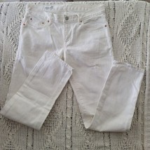 GAP 1969 Womens White Sexy Boyfriend Cotton Blnd Straight Jeans Sz 24 see pics - £10.88 GBP