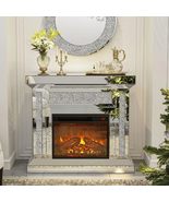 Modern Art Deco Mirrored Electric Fireplace - $1,899.99