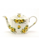 Arthur Wood &quot;Bouquet&quot; Floral Teapot, Rectangular, Ear Handle, England ~ ... - $26.73 CAD