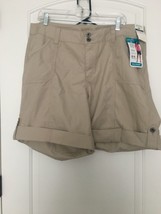 Riders by Lee Women&#39;s Khaki Cargo Shorts w/Pockets Roll-Up Bottom Size U... - $35.79