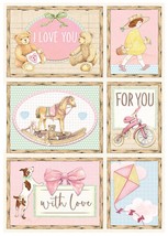 Stamperia Rice Paper Sheet A4 Cards Pink, Day Dream - $14.18
