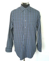 Daniel Cremieux  Dress Shirt Mens Size Large Signature Collection Blue Plaid - £13.36 GBP