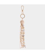 Nanette Key Chain Bag Charm White Gold - $301.06 MXN